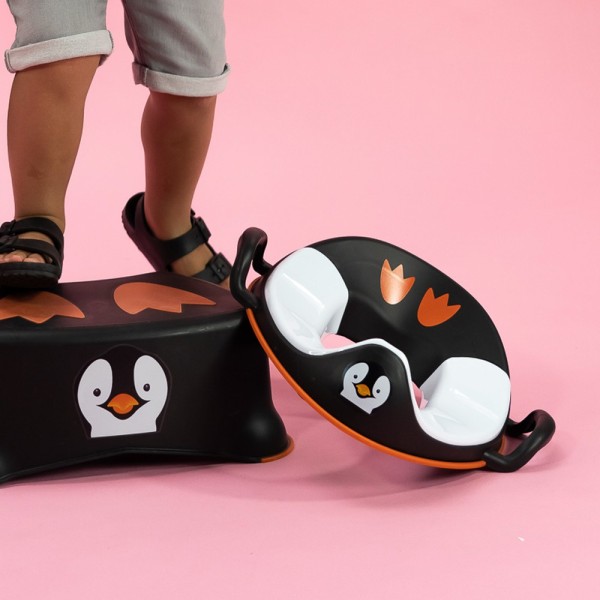 Μy Little Trainer Seat - Εκπαιδευτικό κάθισμα - Πιγκουϊνάκι άσπρο/μαύρο