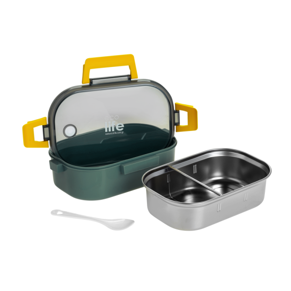 ΦΑΓΗΤΟΔΟΧΕΙΟ ΜΕ ΧΩΡΙΣΜΑ 900ml- FOREST GREEN