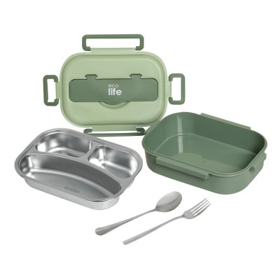 ΦΑΓΗΤΟΔΟΧΕΙΟ 3 ΘΕΣΕΩΝ 1LT- ΠΡΑΣΙΝΟ