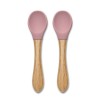 ΣΕΤ 2 ΤΕΜ ΚΟΥΤΑΛΑΚΙΑ ΣΙΛΙΚΟΝΗΣ BAMBOO NATURAL DEEP PINK