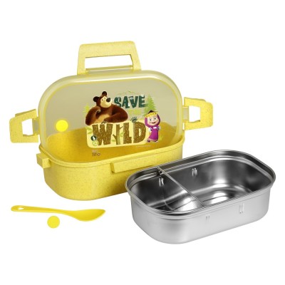 FOOD CONTAINER 'MASHA -SAVE THE WILD' 900ML FOOD CONTAINER 'MASHA -SAVE THE WILD' 900ML