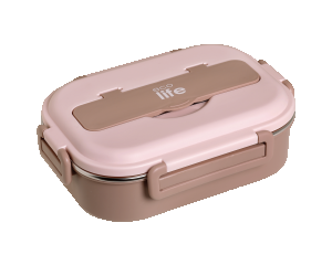 ΦΑΓΗΤΟΔΟΧΕΙΟ 3 ΘΕΣΕΩΝ 1LT- ΡΟΖ