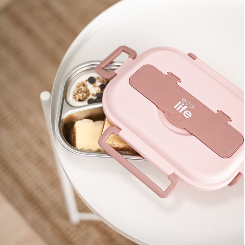 ΦΑΓΗΤΟΔΟΧΕΙΟ 3 ΘΕΣΕΩΝ 1LT- ΡΟΖ