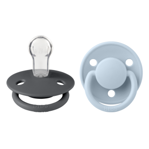 BIBS ΠΙΠΙΛΕΣ DE LUX SILICONE 2ΤΜΧ ONESIZE IRON/BABY BLUE