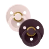 Bibs Πιπίλες Colour Round 2τμχ Latex No2 6m+ Petal/Plum
