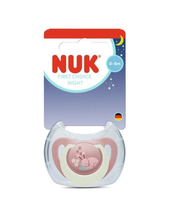 ΨΕΥΔΟ/ΤΡΟ ΣΙΛΙΚ. FIRST CHOICE NIGHT ΜΕΓ.1 ΜΕ ΘΗΚΗ BUNNY - NUK