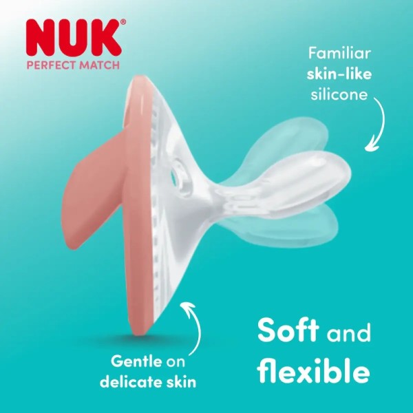 NUK ΠΙΠΙΛΑ PERFECT MACTH ΣΙΛΙΚ. ΜΕΓ. 1 GREEV/BLUE