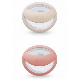 NUK ΠΙΠΙΛΑ PERFECT MACTH ΣΙΛΙΚ. ΜΕΓ. 1 BEIGE/RED