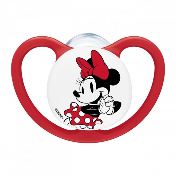 NUK ΨΕΥΔΟ/ΤΡΟ ΣΙΛΙΚ.PERFECT MATCH AIR MINNIE ΜΕΓ.1 1/ΤΕΜ ΜΕ ΘΗΚΗ RED