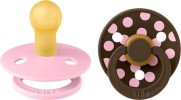 Πιπίλες STUDIO Colour 2 Τεμάχια Polka - Baby Pink/Mocha - No 2