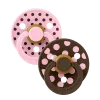 Πιπίλες STUDIO Colour 2 Τεμάχια Polka - Baby Pink/Mocha - No 2