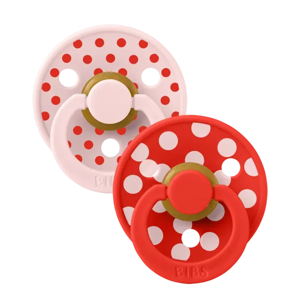 Πιπίλες STUDIO Colour 2 Τεμάχια Polka - Blossom/Candy Apple - No 2