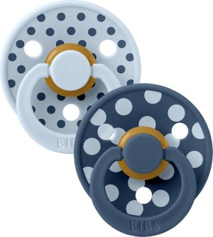 Πιπίλες STUDIO Colour 2 Τεμάχια Polka - Baby Blue/Steel Blue ΜΕΓ1