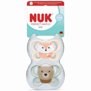 NUK ΨΕΥΔΟ/ΤΡΟ ΣΙΛΙΚ.PERFECT MATCH AIR ΜΕΓ.0 2/ΤΕΜ ΜΕ ΘΗΚΗ