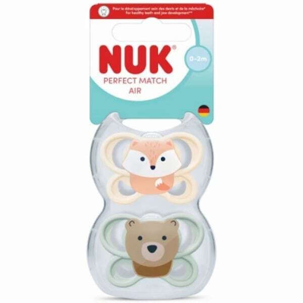 NUK ΨΕΥΔΟ/ΤΡΟ ΣΙΛΙΚ.PERFECT MATCH AIR ΜΕΓ.0 2/ΤΕΜ ΜΕ ΘΗΚΗ
