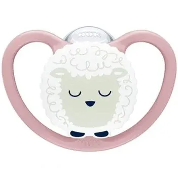 NUK ΨΕΥΔΟ/ΤΡΟ ΣΙΛΙΚ.PERFECT MATCH AIR NIGHT ΜΕΓ.2 1/ΤΕΜ ΜΕ ΘΗΚΗ SHEEP