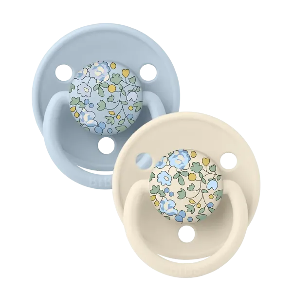 BIBSxLIBERTY ΠΙΠΙΛΕΣ DE LUX 2 PACK SILICONE ONESIZE ELOISE BABY BLUE MIX