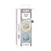 BIBSxLIBERTY ΠΙΠΙΛΕΣ DE LUX 2 PACK SILICONE ONESIZE ELOISE BABY BLUE MIX