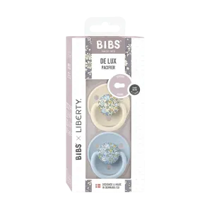 BIBSxLIBERTY ΠΙΠΙΛΕΣ DE LUX 2 PACK SILICONE ONESIZE ELOISE BABY BLUE MIX