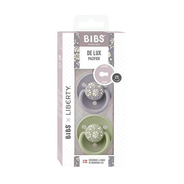 BIBSxLIBERTY ΠΙΠΙΛΕΣ DE LUX 2 PACK SILICONE ONESIZE CAPEL SAGE MIX