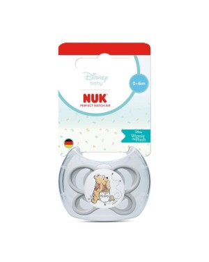 Πιπίλα Perfect Match Air Σιλικόνης με Θήκη 0-6μηνών Disney Winnie The Pooh Nuk