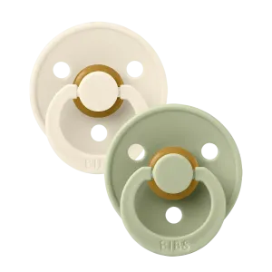 BIBS ΣΕΤ ΠΙΠΙΛΕΣ 2ΤΜΧ – COLOUR – IVORY/ SAGE – ΣΤΡΟΓΓΥΛΗ No3