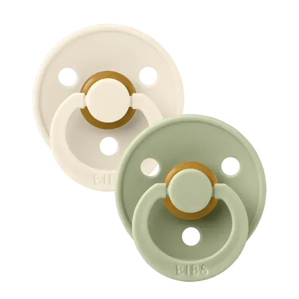 BIBS ΣΕΤ ΠΙΠΙΛΕΣ 2ΤΜΧ – COLOUR – IVORY/ SAGE – ΣΤΡΟΓΓΥΛΗ No3