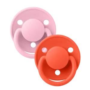 Πιπίλες BIBS DE LUX SILICONE ONE SIZE baby pink/tango
