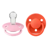 Πιπίλες BIBS DE LUX SILICONE ONE SIZE baby pink/tango