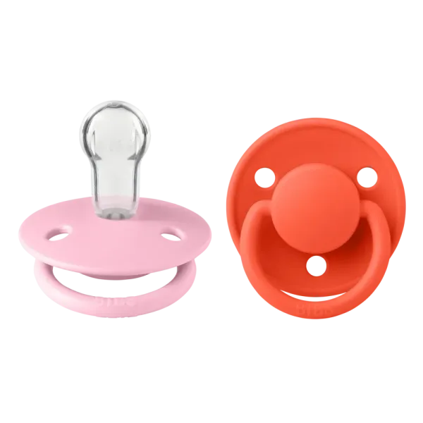 Πιπίλες BIBS DE LUX SILICONE ONE SIZE baby pink/tango