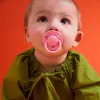 Πιπίλες BIBS DE LUX SILICONE ONE SIZE baby pink/tango