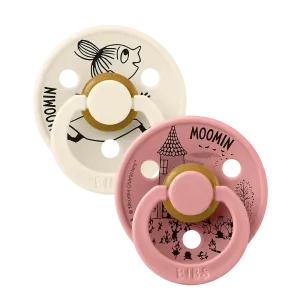 Moomin Colour Πιπίλες 2 τεμάχια Little My - Ivory/Dusty Pink No2