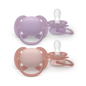 Πιπίλα Ultra Soft (PACIFIER), 6-18 μηνών, Μώβ/σκούρο ρόζ, χωρίς BΡΑ