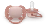 Πιπίλα Ultra Soft (PACIFIER), 6-18 μηνών, Μώβ/σκούρο ρόζ, χωρίς BΡΑ