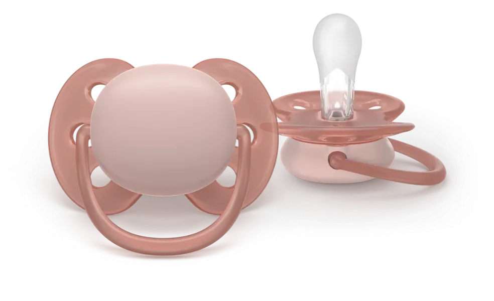 Πιπίλα Ultra Soft (PACIFIER), 6-18 μηνών, Μώβ/σκούρο ρόζ, χωρίς BΡΑ