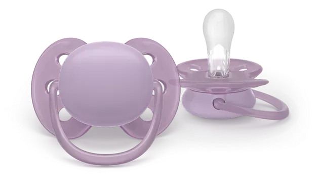Πιπίλα Ultra Soft (PACIFIER), 6-18 μηνών, Μώβ/σκούρο ρόζ, χωρίς BΡΑ