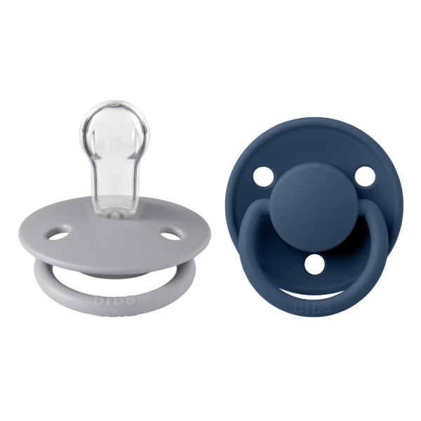 BIBS ΠΙΠΙΛΕΣ DE LUX 2ΤΜΧ ΣΙΛΙΚΟΝΗ ONE SIZE CLOUD/STEEL BLUE
