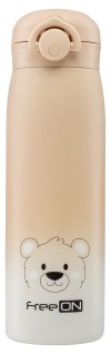 FREE ON ΘΕΡΜΟΣ ΝΕΡΟΥ 480ml BEAR BEIGE THERMO FLASK