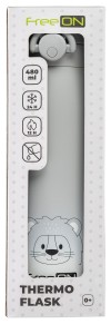 FREE ON ΘΕΡΜΟΣ ΝΕΡΟΥ 480ml LION GREY THERMO FLASK