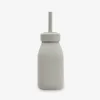 Bottle with straw Platinum Silicone Sand