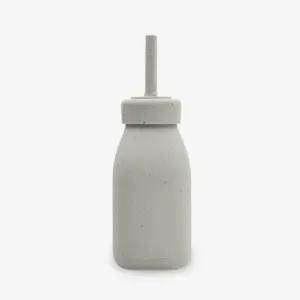 Bottle with straw Platinum Silicone Sand