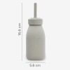 Bottle with straw Platinum Silicone Sand