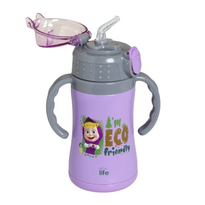 KIDS THERMOS 'MASHA -ECO FRIENDLY' 300ML (lilac)