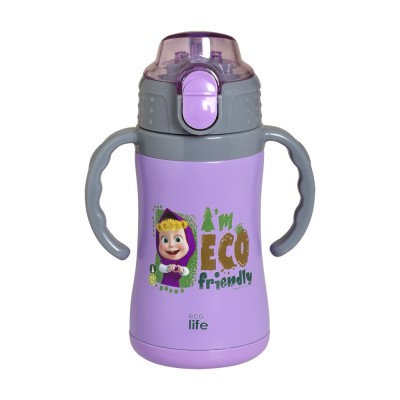 KIDS THERMOS 'MASHA -ECO FRIENDLY' 300ML (lilac)