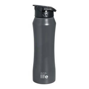 ΜΕΤΑΛΛΙΚΟ ΘΕΡΜΟΣ 550ml - ΓΚΡΙ ΜΕ ΚΑΛΑΜΑΚΙ