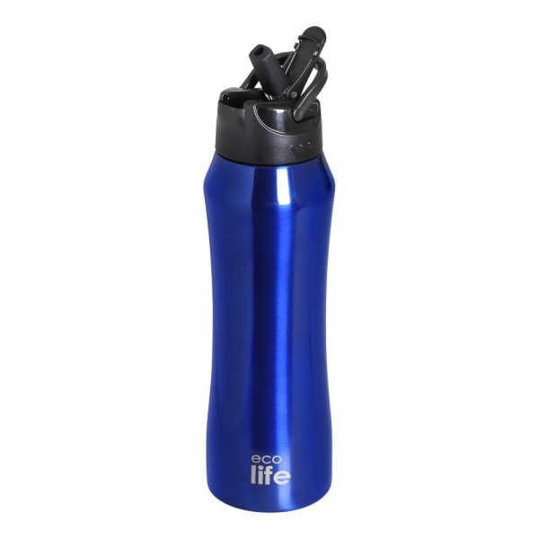 ΜΕΤΑΛΛΙΚΟ ΘΕΡΜΟΣ 550ml - ΜΠΛΕ ΜΕ ΚΑΛΑΜΑΚΙ