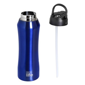 ΜΕΤΑΛΛΙΚΟ ΘΕΡΜΟΣ 550ml - ΜΠΛΕ ΜΕ ΚΑΛΑΜΑΚΙ