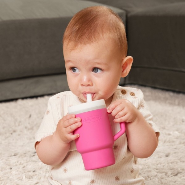 My 1st Tumbler - Bubble Gum   κύπελο με καλαμάκι σιλικόνης 260 ml - INFANTINO