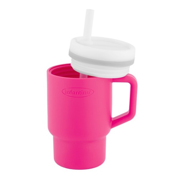 My 1st Tumbler - Bubble Gum   κύπελο με καλαμάκι σιλικόνης 260 ml - INFANTINO