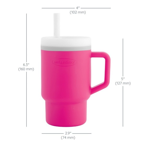 My 1st Tumbler - Bubble Gum   κύπελο με καλαμάκι σιλικόνης 260 ml - INFANTINO